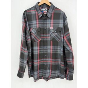 Dixxon Flannel Company Ground Zero Flannel Shirt Mens XL Black Red Plaid D-Tech